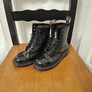Dr. Martens Glossy Black Lace-Up Boots